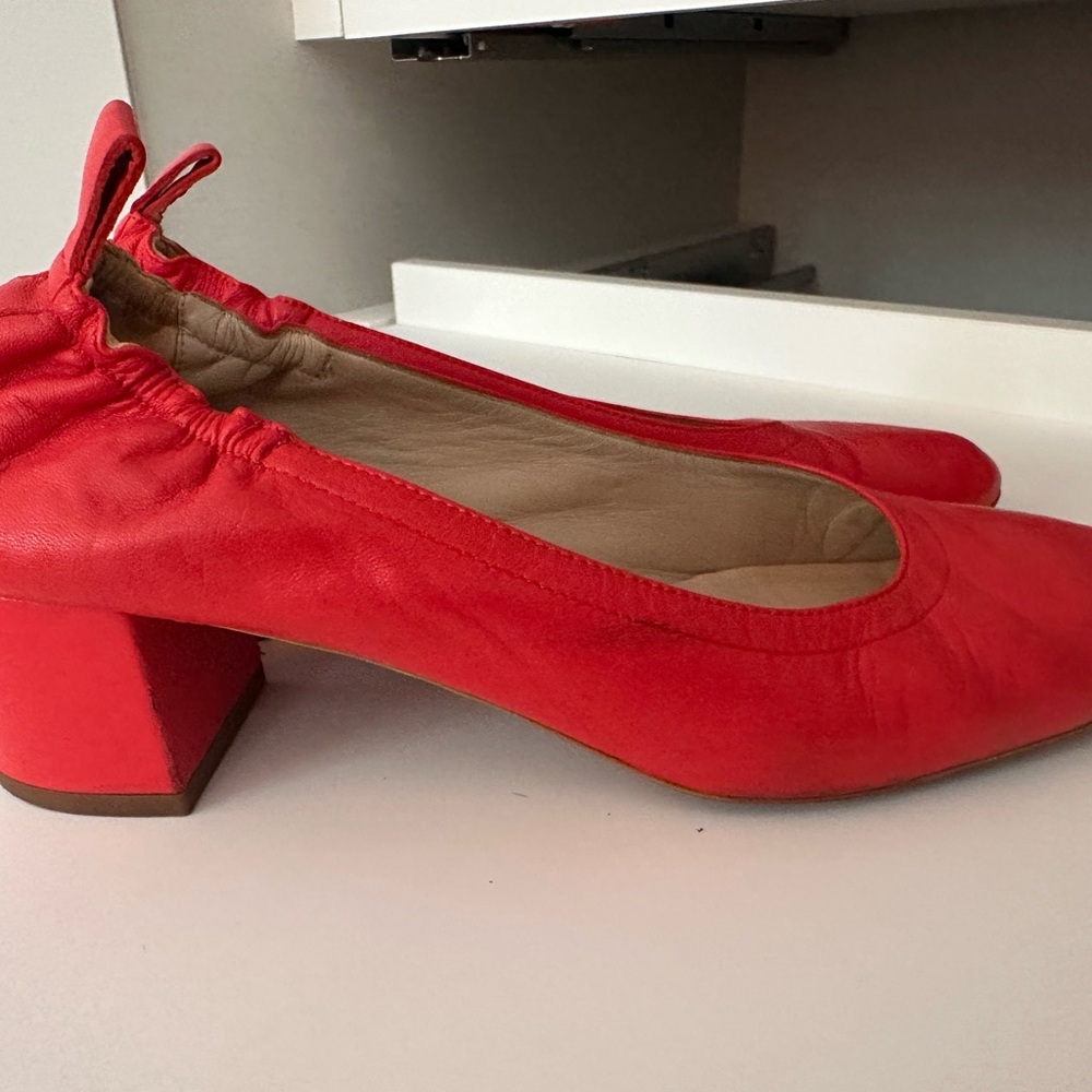 Everlane Leather Red Ballet Slippers - Picture 3 of 7